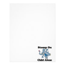 Elephant Stomp On Child Abuse Personalized Letterhead