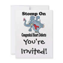 Elephant Stomp On Congenital Heart Defects Personalized Announcements