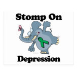 Elephant Stomp On Depression Postcard