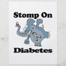 Elephant Stomp On Diabetes Flyer Design