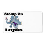 Elephant Stomp On Lupus (purple) Personalized Shipping Label