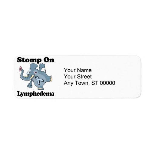 Elephant Stomp On Lymphedema Return Address Label