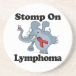 Elephant Stomp On Lymphoma Beverage Coaster