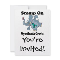 Elephant Stomp On Myasthenia Gravis Custom Invitation