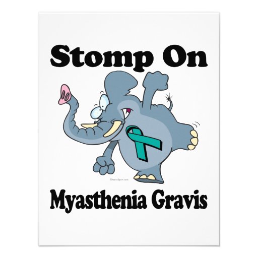 Elephant Stomp On Myasthenia Gravis Custom Invitations