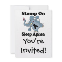Elephant Stomp On Sleep Apnea Custom Invites