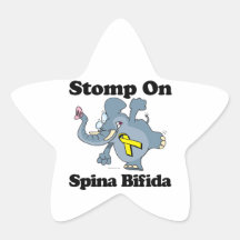 Elephant Stomp On Spina Bifida Sticker