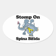 Elephant Stomp On Spina Bifida Stickers