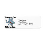 Elephant Stomp On Stroke Return Address Labels