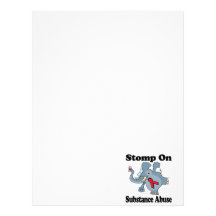 Elephant Stomp On Substance Abuse Letterhead Design