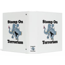 Elephant Stomp On Terrorism 3 Ring Binder
