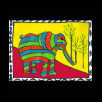 Elephant stroll Canvas print posters