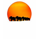 elephant sunrise t-shirt