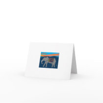 Elephant Sunset Donation Thank You Card