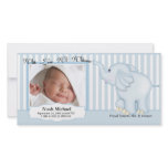 Elephant Sweet Baby Boy Birth Picture Card