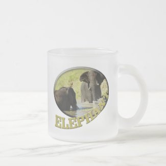 Elephant swimming wildlife safari mugs mug