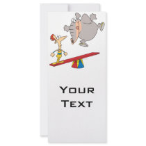 elephant teeter totter doom cartoon rack card template