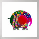 Elephant the celebrator: Party party Print