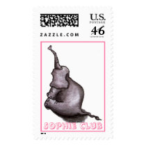 Elephant Thoughts postage by SophieClub Elephant Thoughts postage