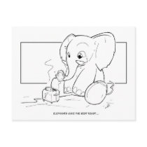 Elephant Toast postcards by JollyJack Elephant Toast postcards