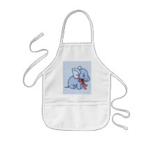 Elephant Toy Blue Aprons