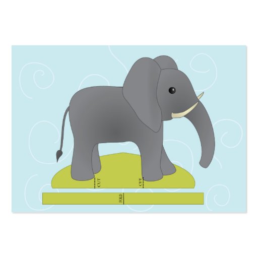 Elephant  Toy Business Card (back side)