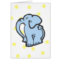 Elephant toy greeting card