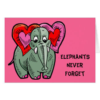Elephant Valentine Cards | Zazzle