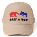 Elephant vs. Donkey Hat by sheeza_wow Elephant vs. Donkey Hat