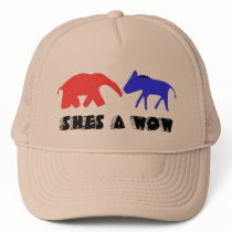 Elephant vs. Donkey Hat by sheeza_wow Elephant vs. Donkey Hat