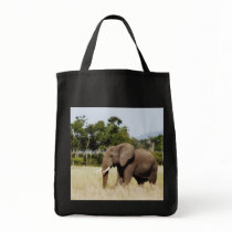 Elephant walking Masai Mara Plains in Kenya bag