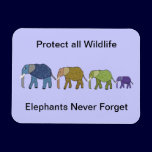 Elephant Wildlife Protection Premium Magnet magnets