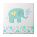 Elephant with Dots Ceramic Tiles