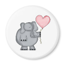 Elephant with Heart Balloon magnets by valentinesday Elephant with Heart Balloon magnets