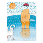 Elephant with umbrella postcards