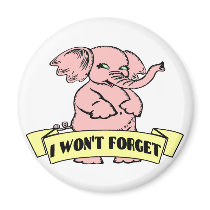 Elephant Won't Forget magnets