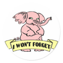 Elephant Won't Forget stickers
