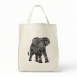 Elephantastic Grocery Tote Canvas Bag