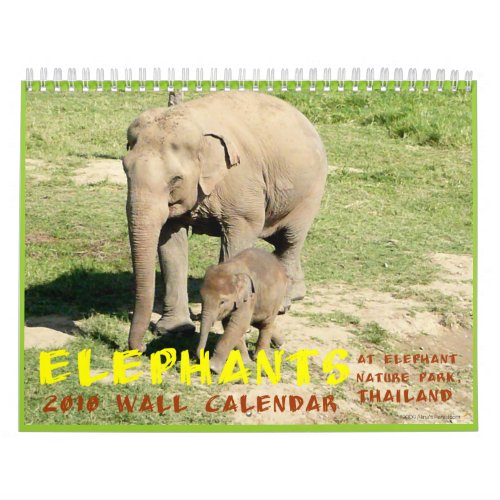 Elephants 2010 Calendar (of Elephant Nature Park) calendar