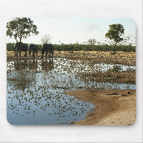 Elephants and Birds 2 mousepad by AndyPo Elephants and Birds 2 mousepad