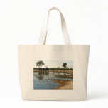 Elephants and Birds at a Waterhole Bags Elephants and Birds at a Waterhole Bags