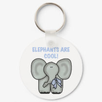 Elephants Are Cool Keychain by toddlersplace Elephants Are Cool Keychain