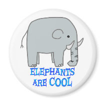 Elephants are COOL Fridge Magnet