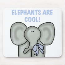 Elephants Are Cool Mouse Pads