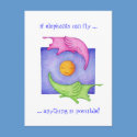 Elephants Can Fly! Postcard