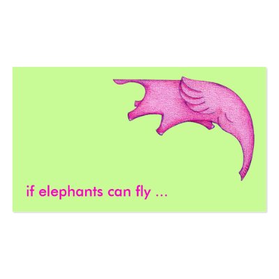 Elephants Can Fly! Profile Card Business Card Template by floatinglemons