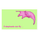 Elephants Can Fly! Profile Card business cards
