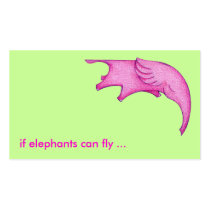 Elephants Can Fly! Profile Card business cards by floatinglemons Elephants Can Fly! Profile Card business cards