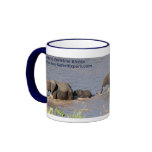 Elephants crossing Tarangire River Mug