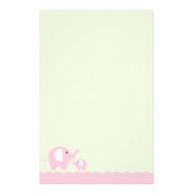 Elephants Customized Stationery